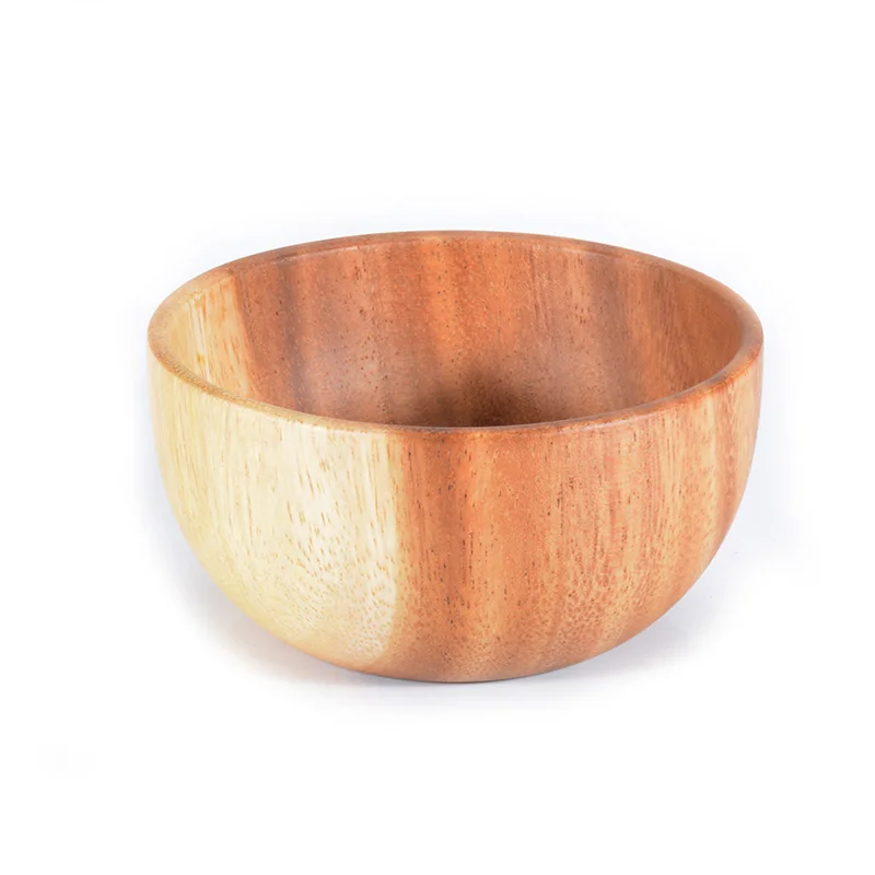 Натуральная деревянная Салатница ручной работы большая круглая салатная миска и