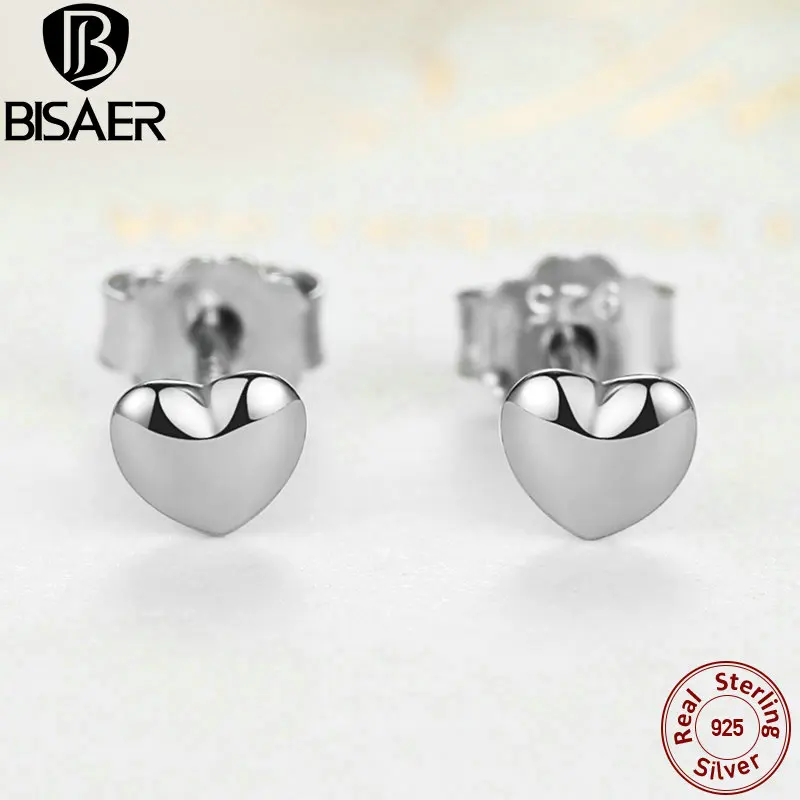 Женские серьги из серебра 925 пробы 2 цвета|heart stud earrings|brand earringsstud earrings |