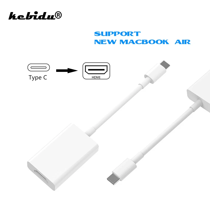 Популярный адаптер с USB C на HDMI совместимый 4K Type 3 1 кабель переходник штырь гнездо
