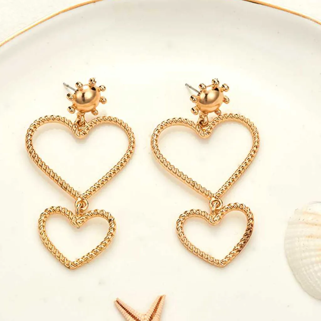 Personality simple metal earrings love twist rope sun ladies jewelry gift birthday celebration skirt 5.16 | Украшения и
