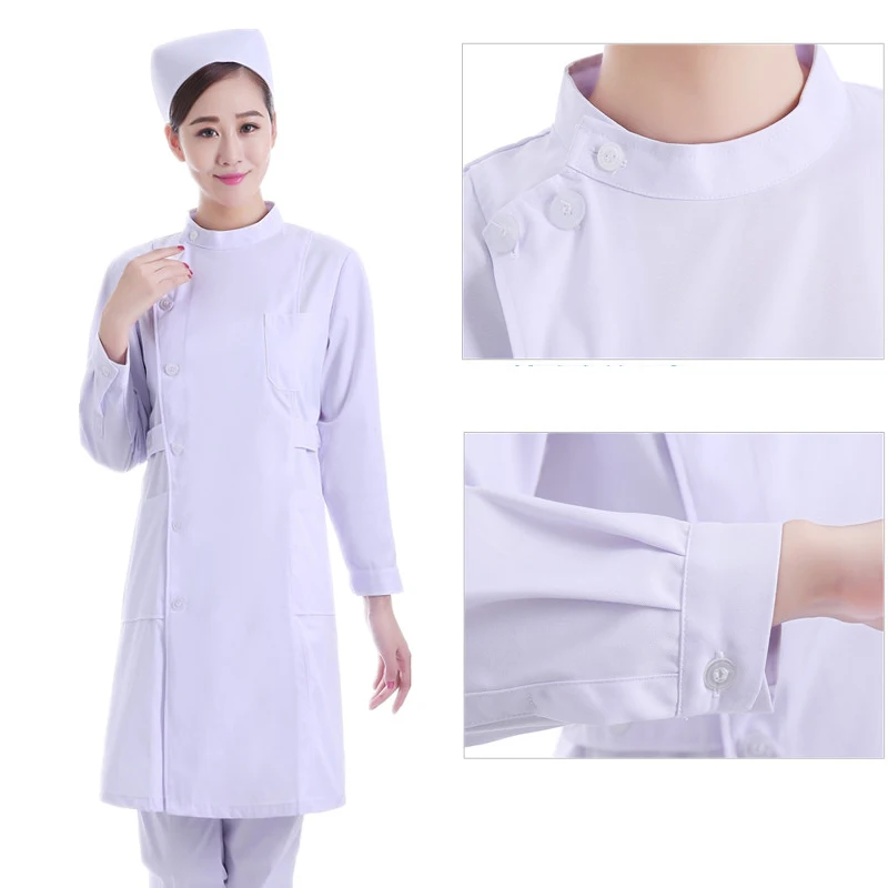 [Комплект] женское пальто с длинным рукавом и вырезом сбоку|lab coat|lab coat womenlong lab |