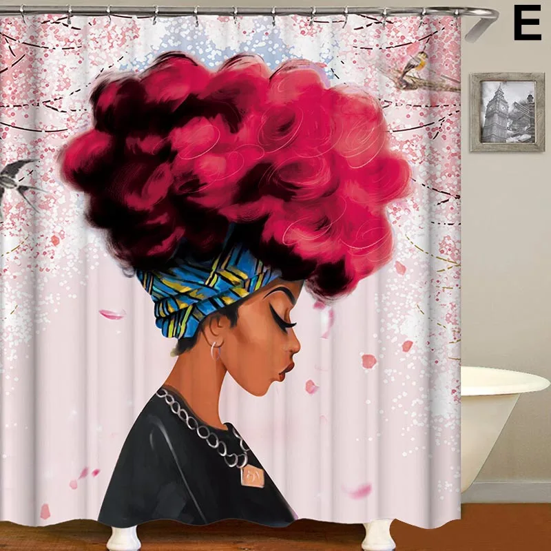 Водонепроницаемая устойчивая к плесени занавеска для душа с принтом девочек в