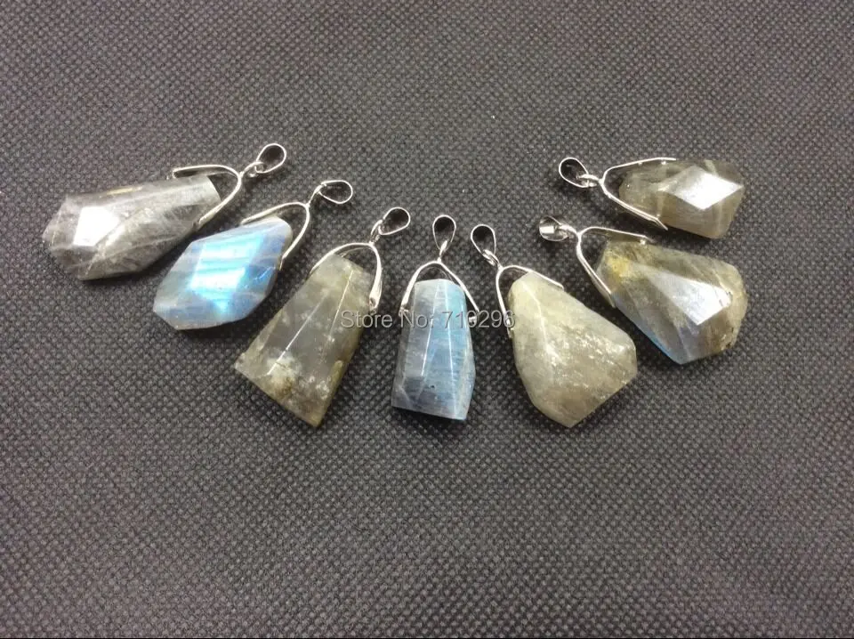 

Hot selling Natural Labradorite Stone pendant Gem stone jewelry pendant fit necklace jewely making 5pcs/lot