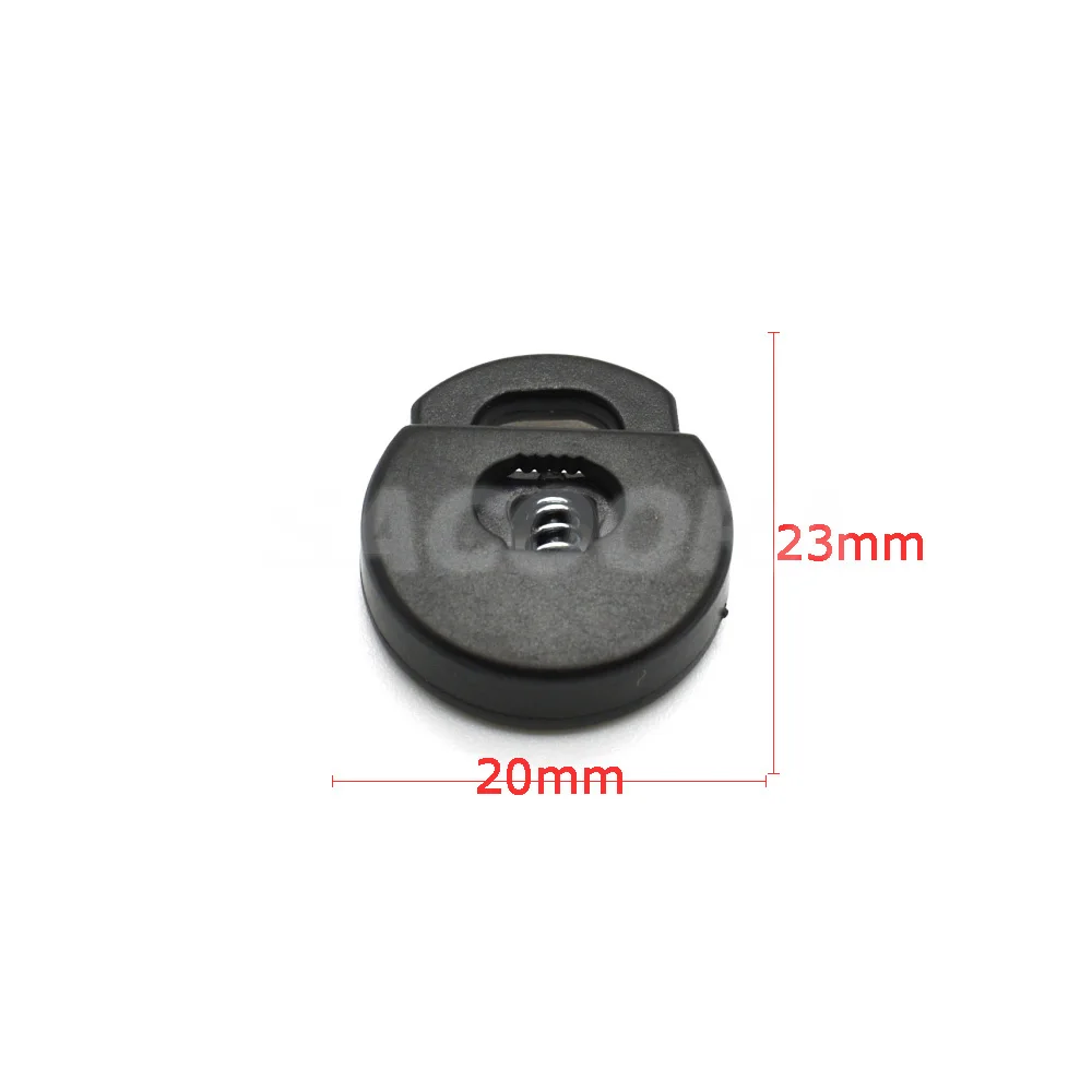 

100pcs/pack Cord Lock Toggle Stopper Plastic Black For Garment Accessories Free Shipping