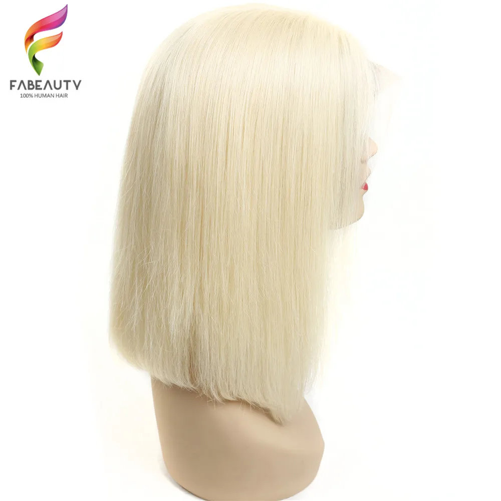 Glueless 613 короткий парик Боб 150% плотность бразильский прямые 13x4 блондинка
