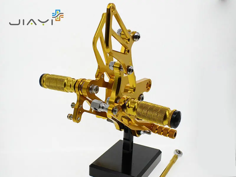 CNC Billet Adjustable Rearset Foot Pegs Pedals Rest Rear set Racing For Kawasaki Ninja ZX9R ZX 9R 9 R 1998-2003 99 00 01 02 Gold |