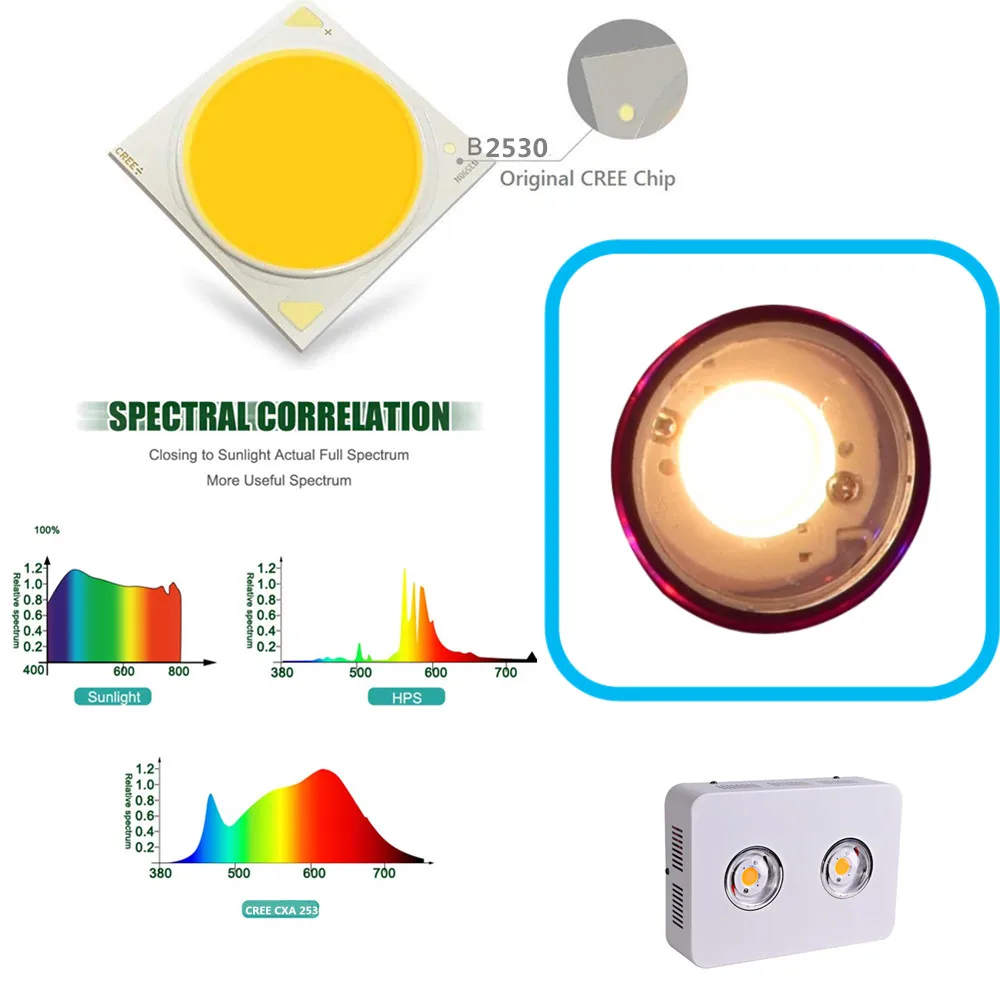 CREE CXB3590 300W 600W 1200W COB полный спектр светодиодный светильник для парниковых гидропоники Гроу тенты для роста растений