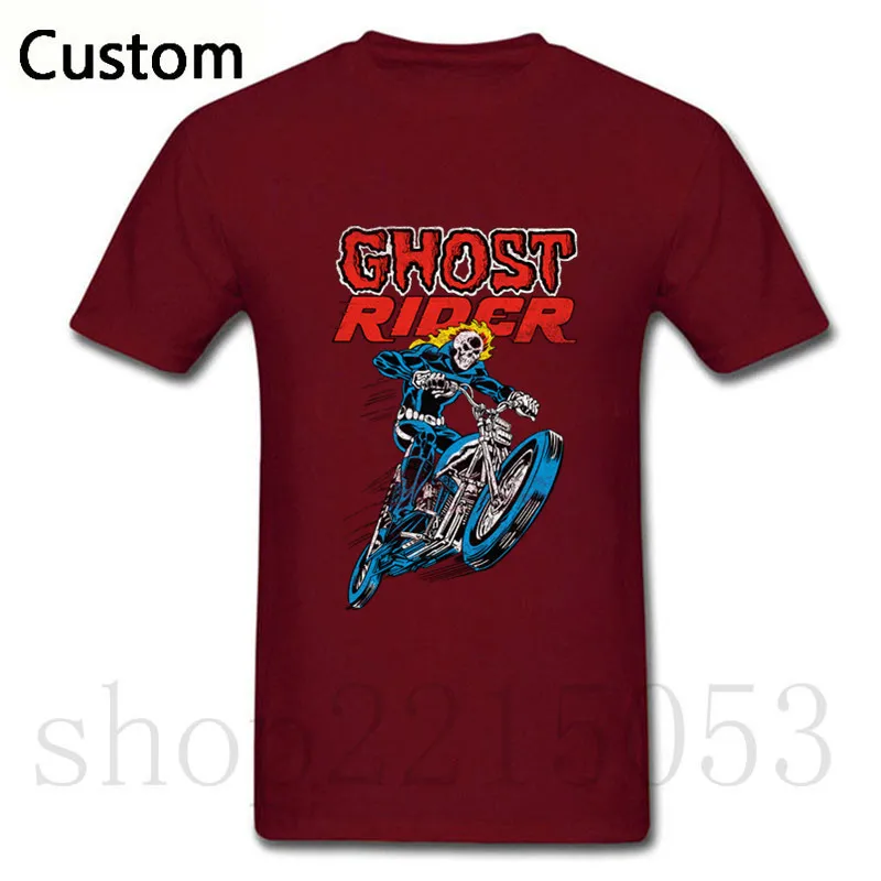 2018 Мужская органический хлопок Ghost Rider Футболка Camiseta модная футболка с коротким