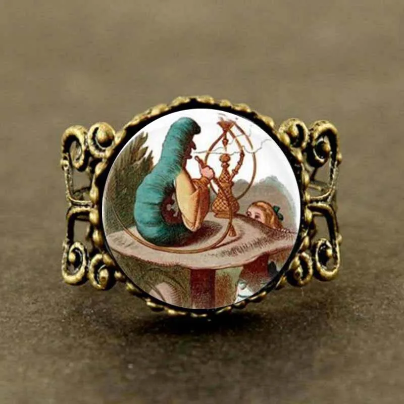 Стимпанк Алиса в стране чудес Оригинальное средне летнее стеклянное