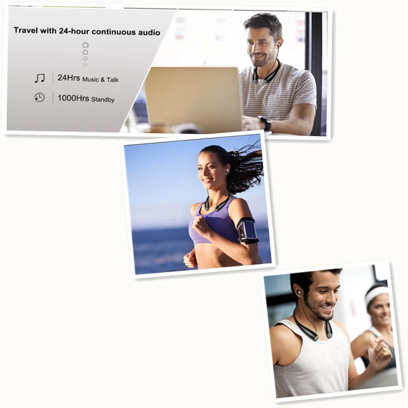 Беспроводное ожерелье с Bluetooth спортивные наушники стерео auriculares для телефона и