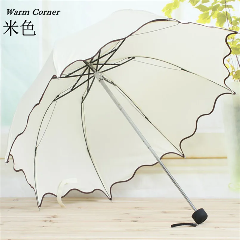 Складной зонт с оборками в виде листьев лотоса 2017 лм|parasol sun|rain umbrellasumbrella sun |