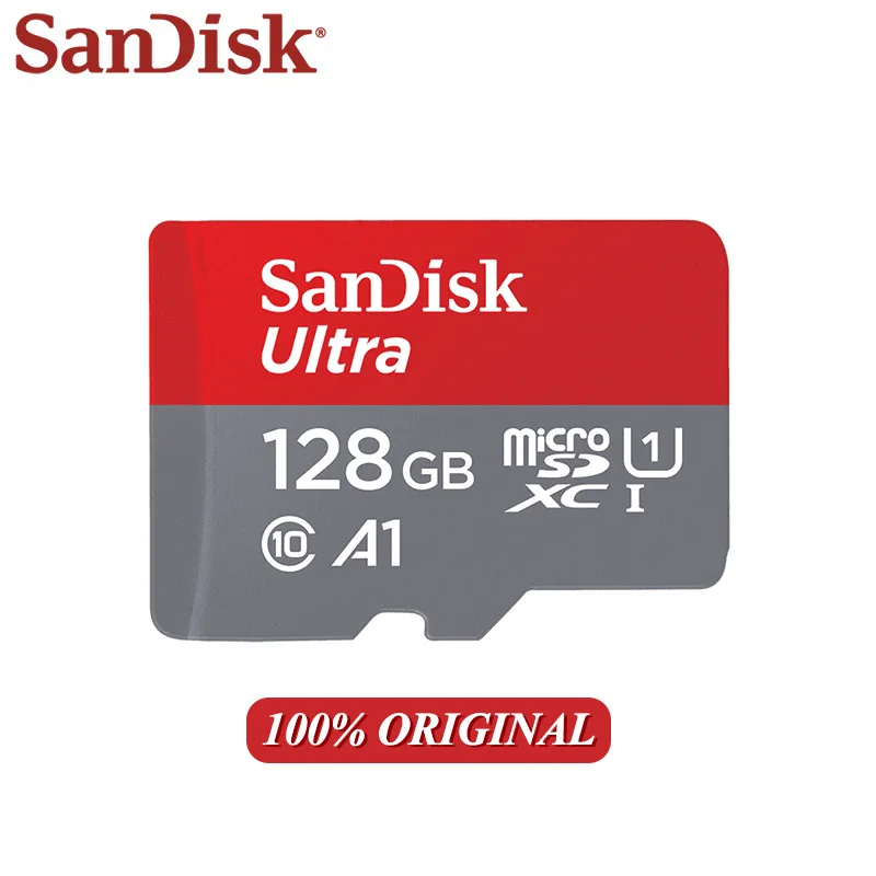 Двойной Флеш накопитель SanDisk Micro SD карта 32 ГБ Class10 TF Card 64 Гб 128 98 МБ/с. оригинальный