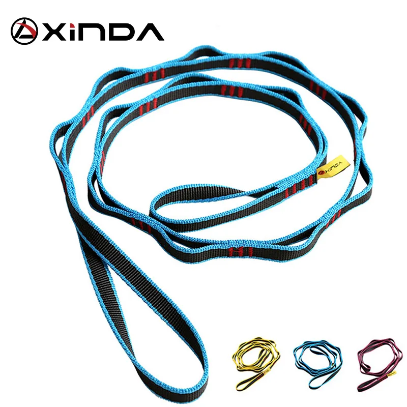 

XINDA Outdoor Climbing Rope Climbing Auxiliary Rope Downhill Aerial Yoga Hammock Daisy Ring Sling Equipment Wear Ring