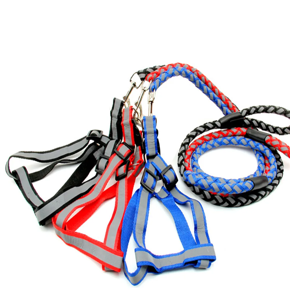 Комплект шлейки для собак и кошек нейлоновая аксессуары домашних животных | Дом