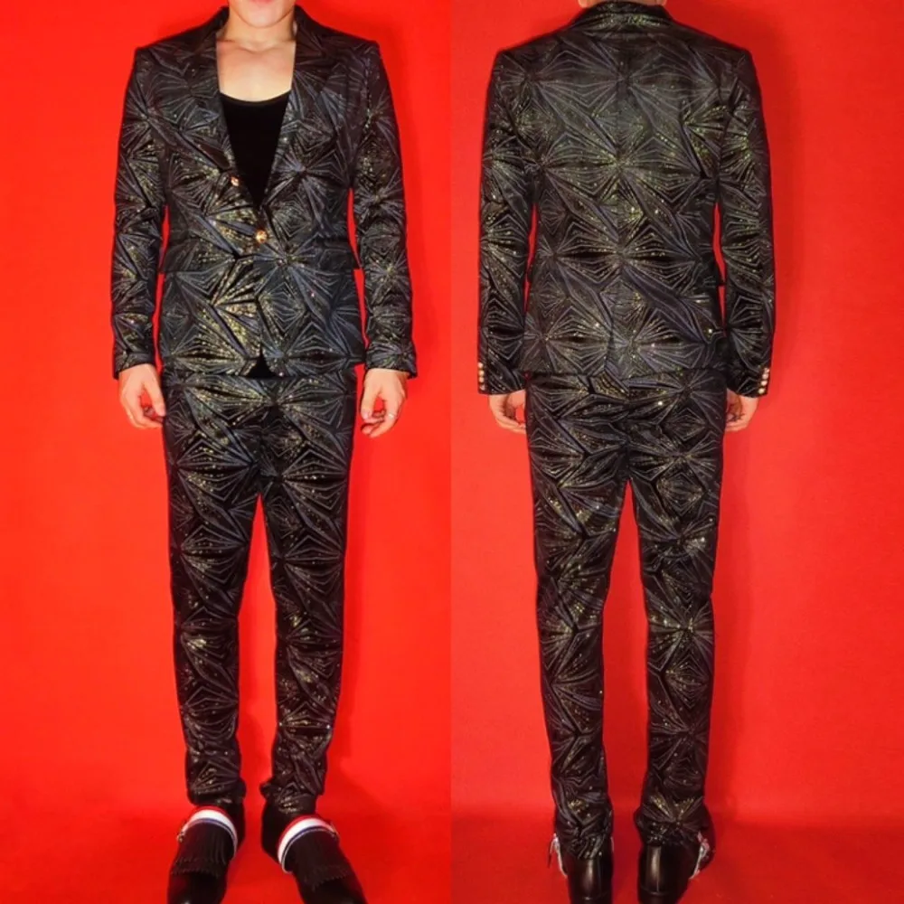 Высокое качество Мужская певица модель ди джей gd сценическое шоу Одежда для