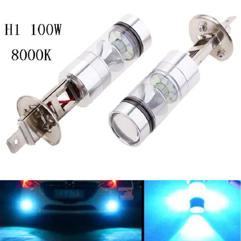 H1 8000K Ice Blue 20SMD светодиодный 100 Вт 1000ЛМ DC12V ледяной светильник в автомобильном стиле