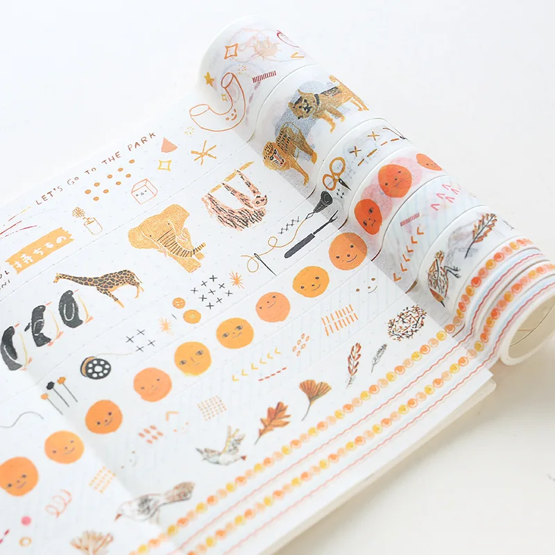 8 шт./компл. васи лента маскирующая Васи цветочный милый деко Сакура моющаяся