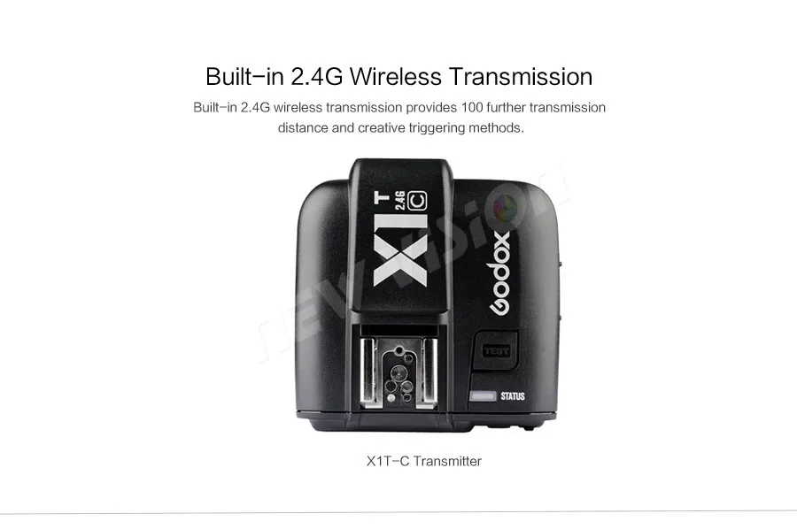 Godox X1C X1T-C 2,4G E-TTL Беспроводной синхроконтакта разъем для внешней вспышки типа один передатчик(TX) для Canon 1000D 600D 700D 650D 100D 550D 500D 450D