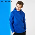 Отборный Мужской пуловер из 100% хлопка, контрастная толстовка с капюшоном, повседневная одежда, свитер S  41844D530