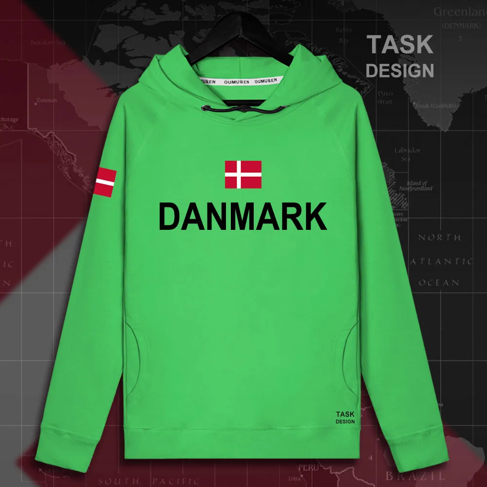 Дания Датский Danmark DK DNK Мужская толстовка пуловеры толстовки новая уличная одежда
