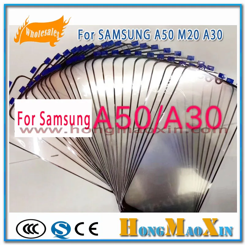 20 шт переднее внешнее стекло для samsung A80 A90 A50 M20 A30 A10 A20 A40 M10 M20 M30 внешнее стекло для экрана без Гибкой Пленки OCA