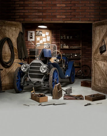 Крутой Автозапчасти для автомобиля мальчик кирпичная стена Фотографическая