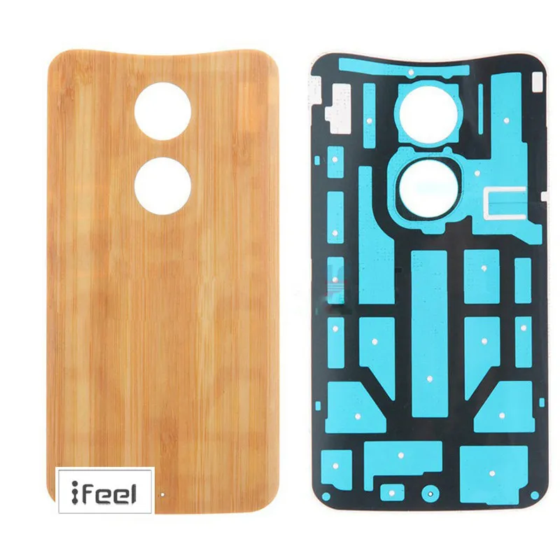 Новая бамбуковая деревянная задняя крышка батареи с наклейкой для Motorola Moto X 2nd Gen