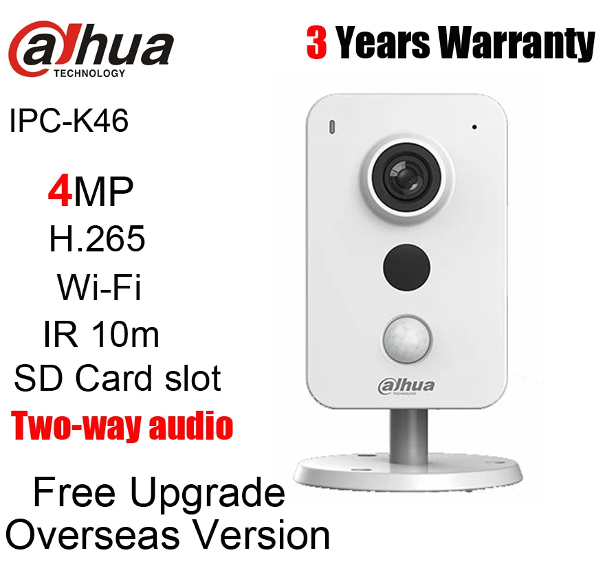 Оригинальная сетевая мини камера Dahua с микрофоном и динамиком Wi Fi 2K H.265 IP