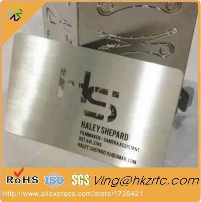2018 new high quality laser cut custom cheap metal business cards,cutting through stainless steel metal card