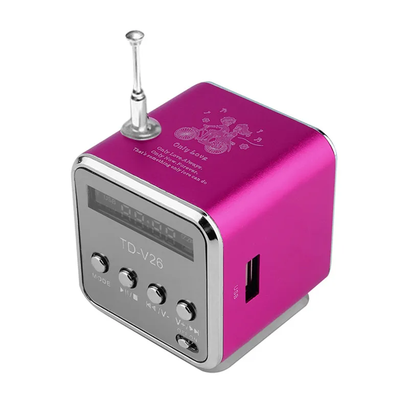 Портативная колонка мини SD карты памяти Micro USB 2,0 стерео Super Bass Звук Усилители домашние для динамик s вашего телефона светодио дный дисплей - Цвет: Red