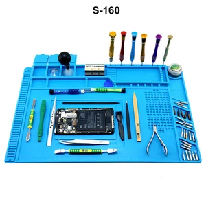 S-160 Magnetic Heat Insulation Silicone Pad Anti-static Mobile Phone
Maintenance Platform BGA Soldering Station for Phone Repair