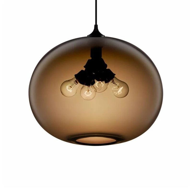 Современные американские стеклянные подвесные светильники в стиле лофт с