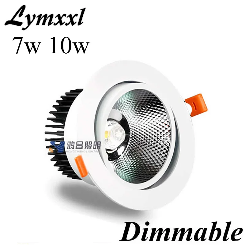 Новейший Светодиодный точечный светильник Cob с регулируемой яркостью 7 Вт 10 для