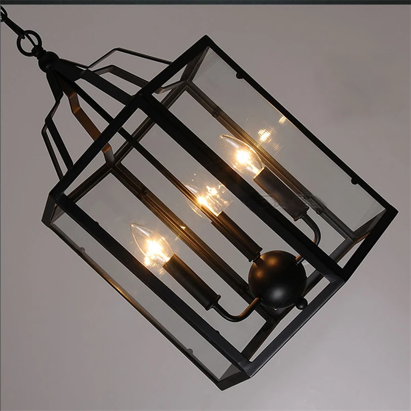 Pendant light American country retro Birdcage lamp Creative restaurant bar home lighting iron cage with shade | Лампы и освещение
