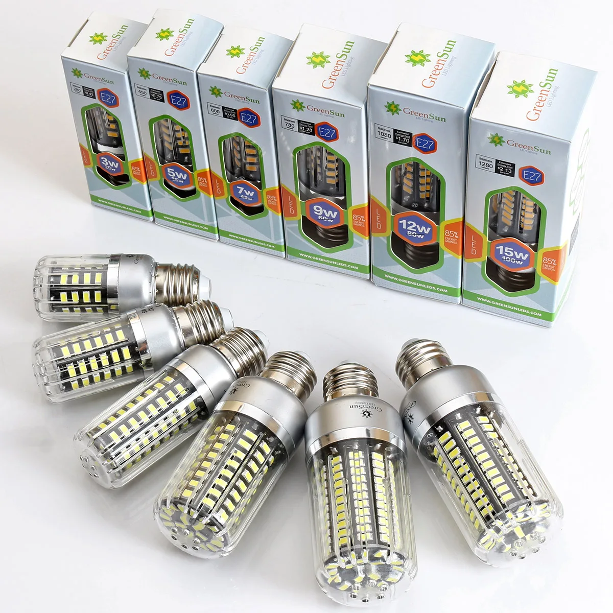 С большим количеством люменов на 5736 SMD лампа Кукуруза лампы E14 E27 G9 GU10 B22 3W 5 Вт 7 9 12 15