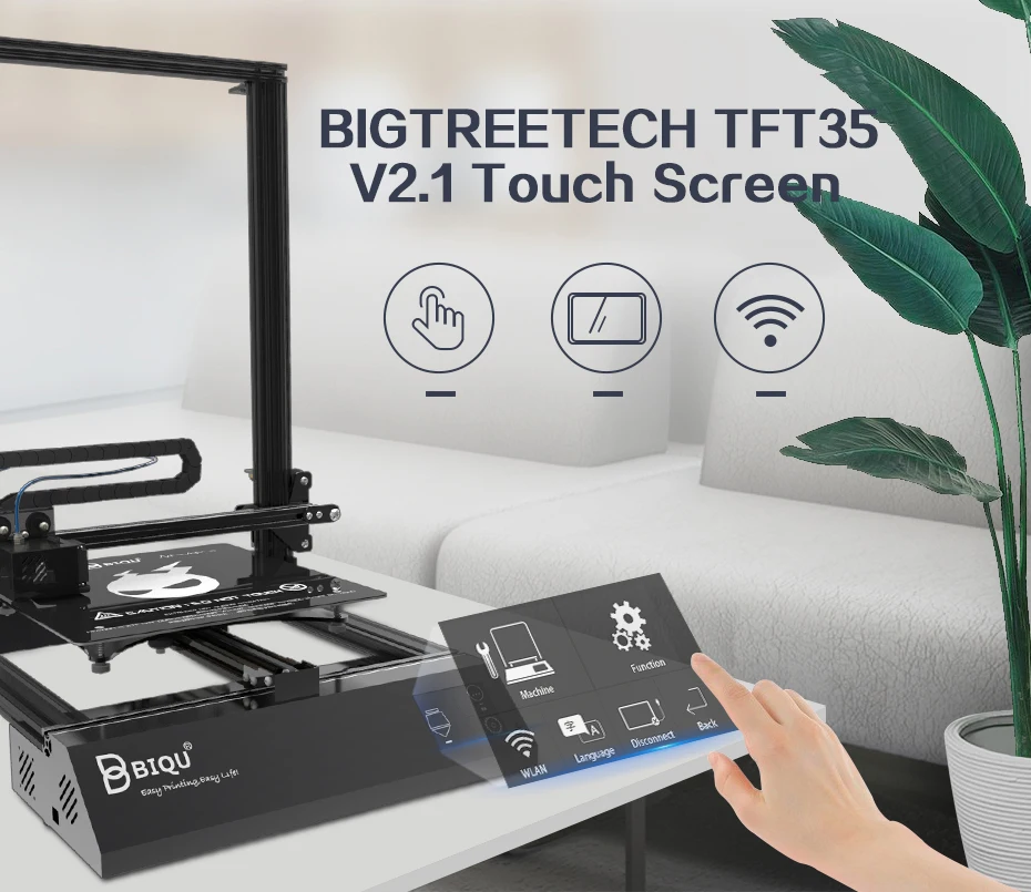 BIQU Thunder 3d принтер большого размера с приложением автоотключение и отключение питания Кнопка печати Dua Z Rod 3D Drucker Impresora 3d запчасти
