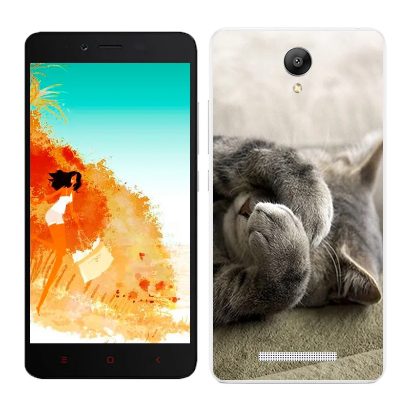 20 Чехлы для Xiaomi Redmi Note 2, Мягкая силиконовая задняя крышка для телефона Redmi Note2, раскрашенная Черная оболочка для Hongmi Note2 - Цвет: 20