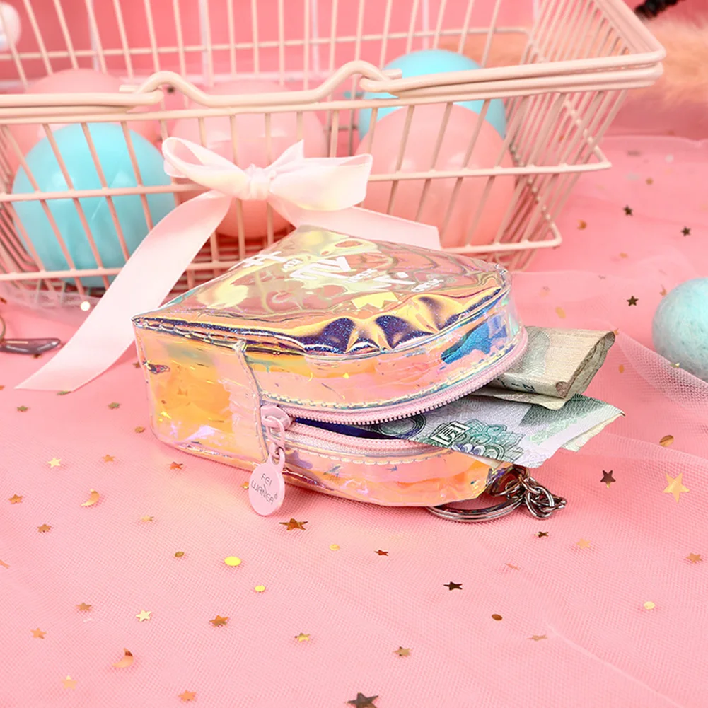 Забавный женский мини рюкзак кошелек для монет китайский голограммный держатель