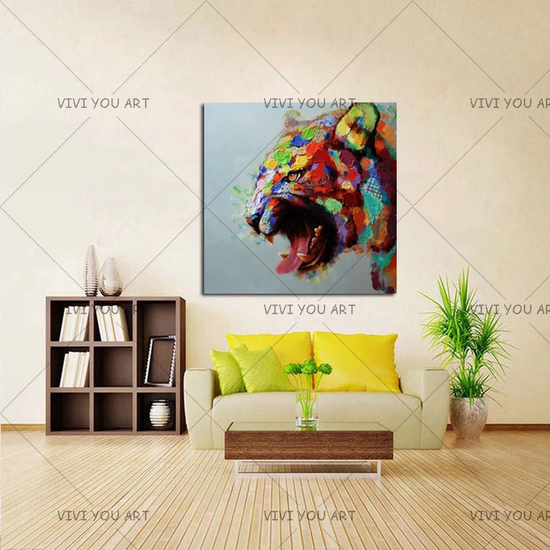 Best Art canvas Oil painting Wall art Lion King Cool Animal poster Decoration Home Picture for Living Room | Дом и сад