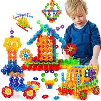 200pcslot snow snowflake building blocks toy baby children educational toy diy assembling bricks kids classic toys