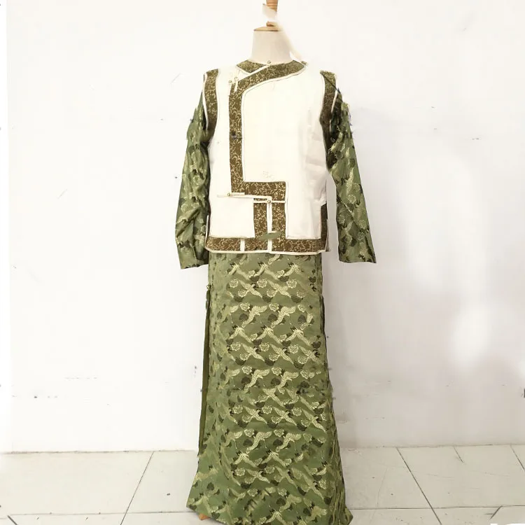 Shen XingYi Embroidery Male Costume 2 Designs Late Qing Dynasty Rich Men's Long Gown for Latest TV Play Nothing Gold Can Stay |