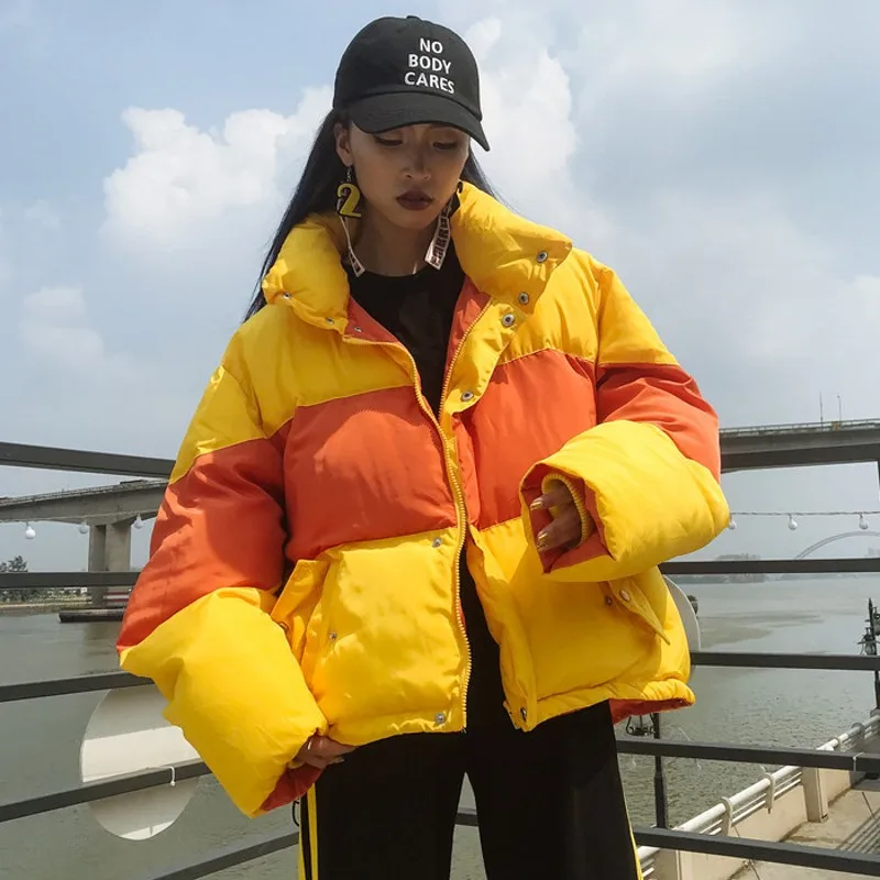 2018 осенне зимние женские парки с хлопковой подкладкой свободные куртки длинным