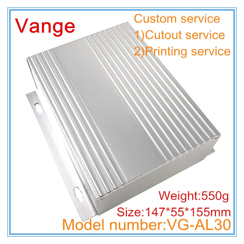 Алюминиевый корпус для усилителей серебристого цвета 6063 T5 147*55*155 мм 1 шт./лот|enclosure