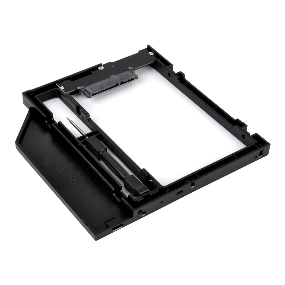 Бренд Sunvalley 9 мм пластиковый 2-ой HDD Caddy SATA 3,0 чехол для SSD, HDD для ноутбука 9/9. 5 мм DVD/CD-ROM Optibay с панелью