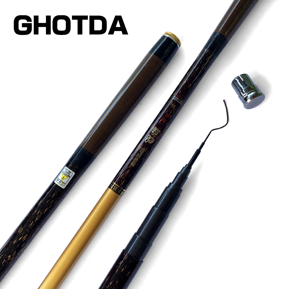 Сверхпрочные удочки GHOTDA для ловли карпа телескопическая ручная Удочка из