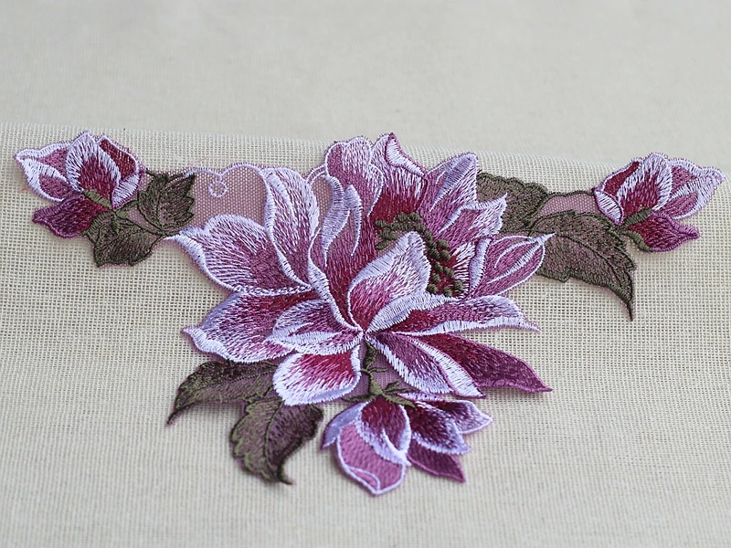 MLAEY высокое качество аленкон ручной работы кружевные аппликации цветочные