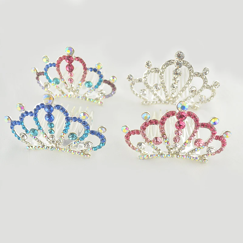 New Romantic Silver Color Hair Combs Rhinestone Women Girl Hairpins Wedding Accessories Female Women's Jewelry | Украшения и