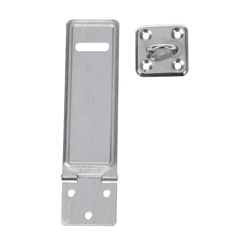 Гаражные ворота из нержавеющей стали серебристого цвета навесной замок с