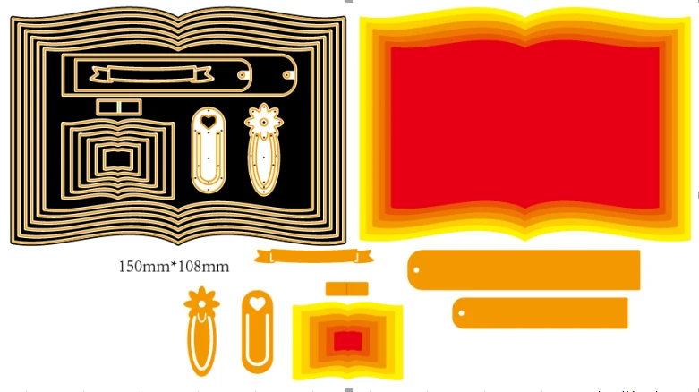 Adv one 3D библейские книги рамка для резки металла трафарет DIY скрапбукинга альбом