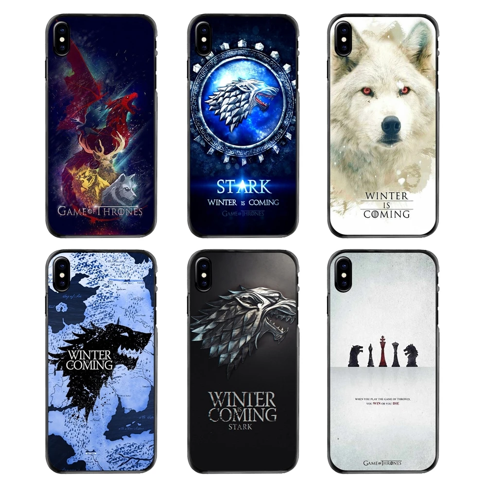 Games of Thrones GOT House Stark Logo Accessories Bag Case For iPhone 4 4S 5 5S 5C SE 6 6S 7 8 Plus X XR XS Max iPod Touch |